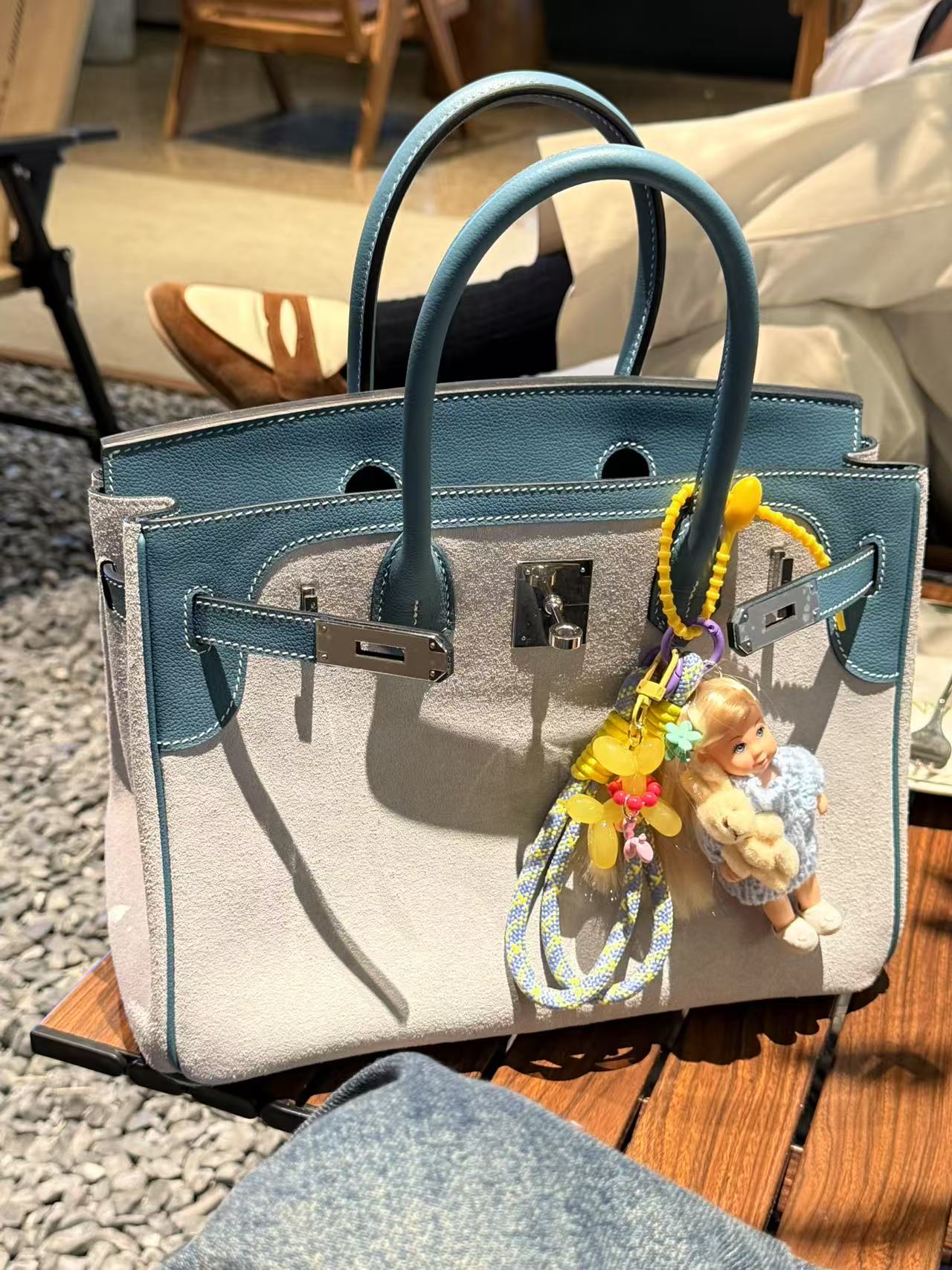 30cm Original Handmade Bag With Cowhide