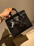 20cm Original Handcrafted Bag With Cowhide And Lizard Pattern or Crocodile Pattern