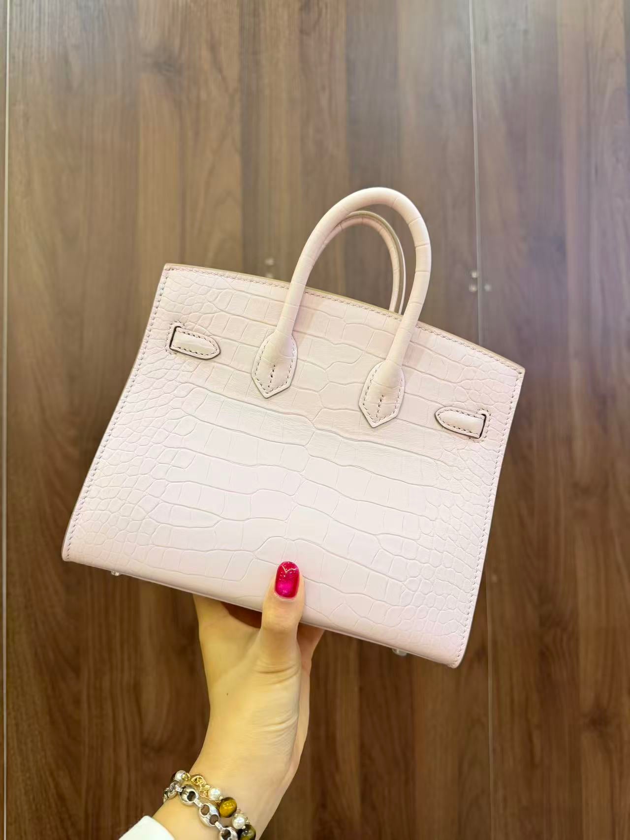 20cm Original Handcrafted Bag With Cowhide And Lizard Pattern or Crocodile Pattern