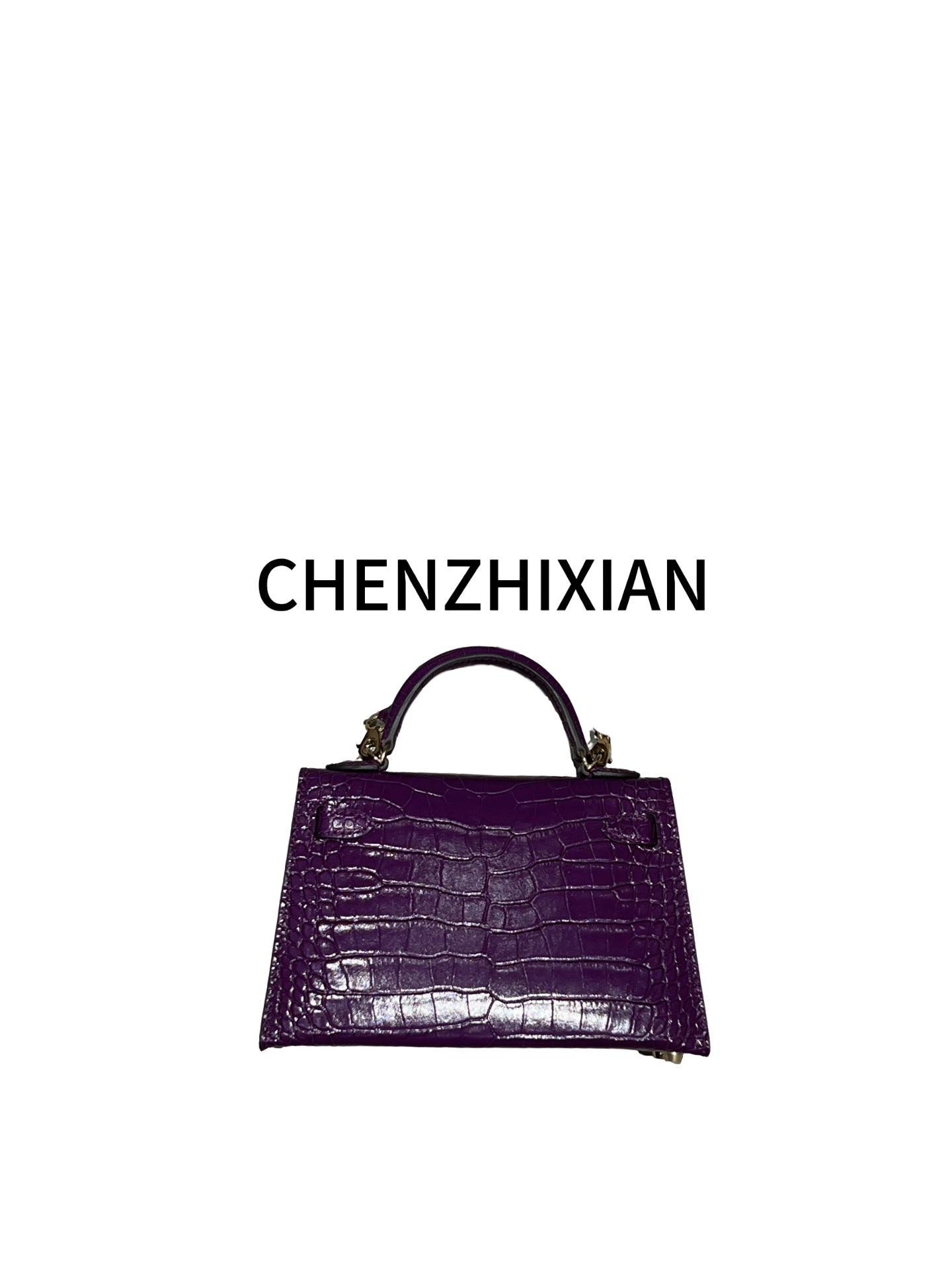 19cm Original Handmade Bag With Cowhide And Crocodile Pattern or Lizard Pattern