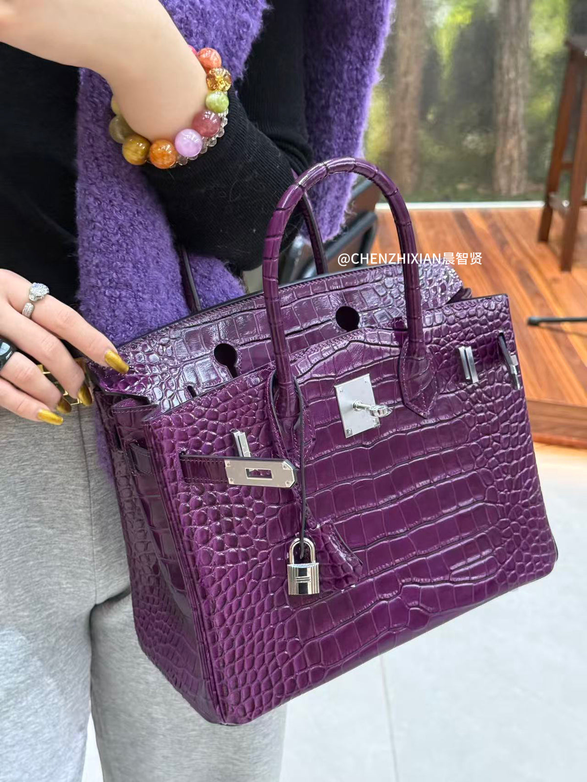 30cm Original Handmade Bag With Cowhide
