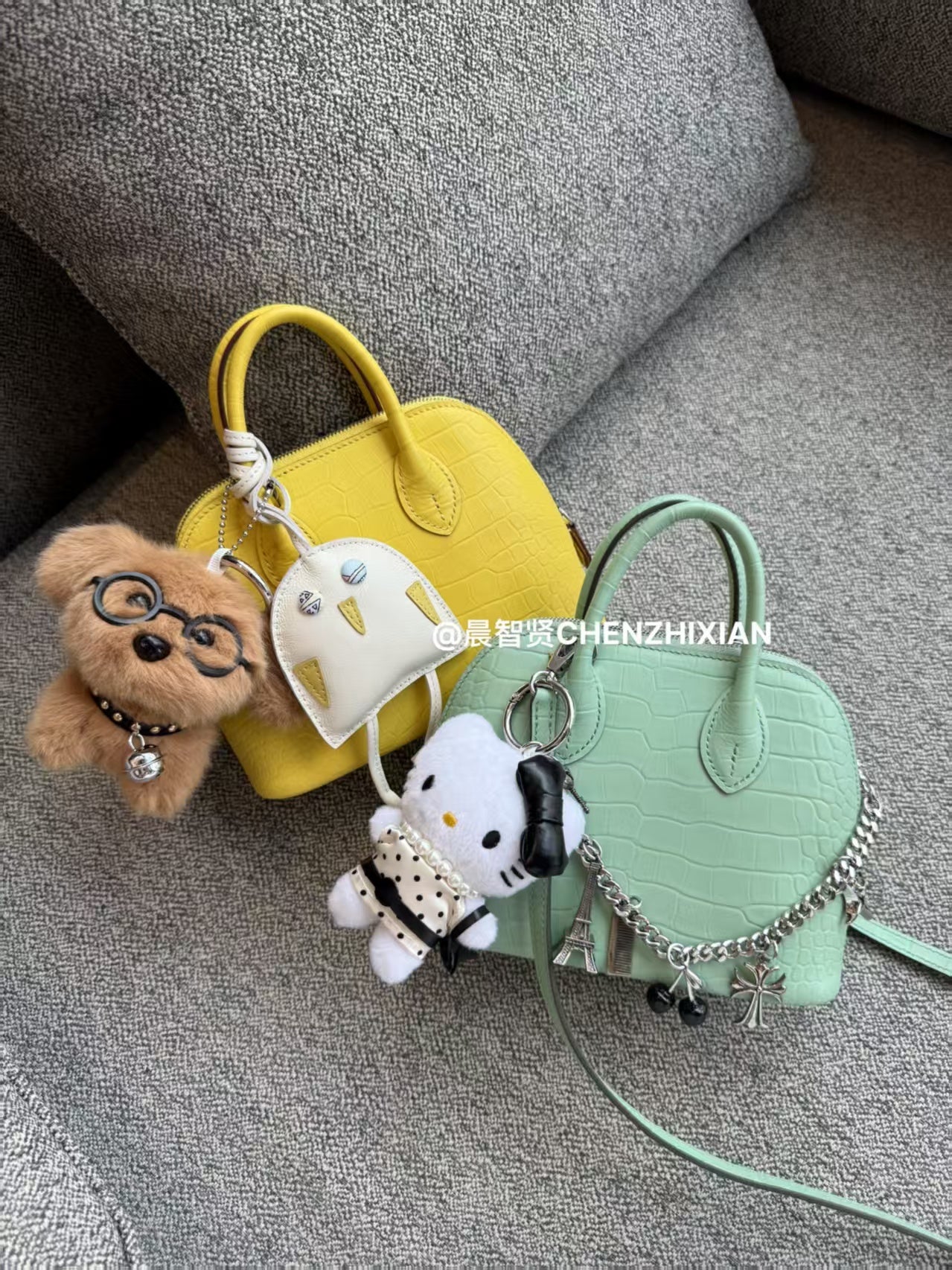 18cm Original Handcrafted Bag With Cowhide