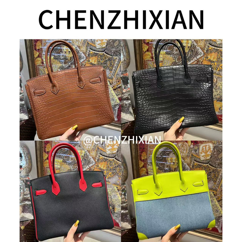 30cm Original Handmade Bag With Cowhide
