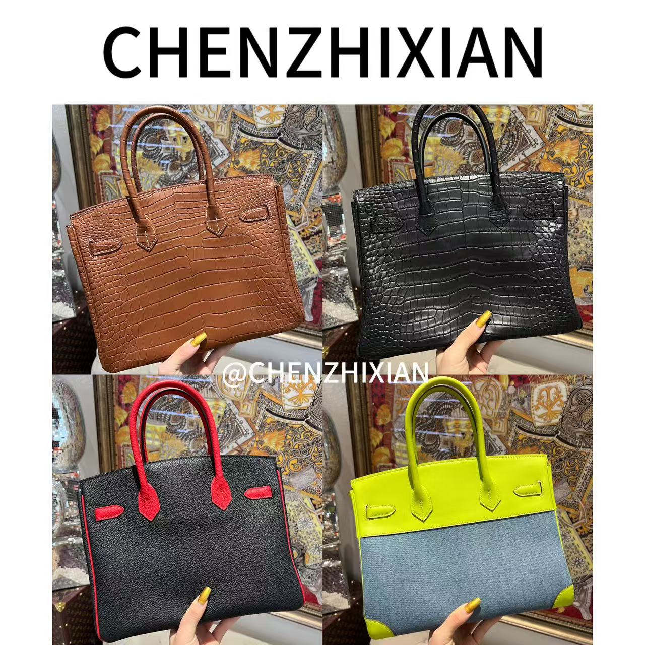 30cm Original Handmade Bag With Cowhide