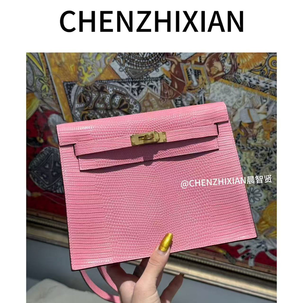 22cm Original Handcrafted Bag With Cowhide And Lizard Pattern