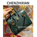 20cm Original Handcrafted Bag With Cowhide And Lizard Pattern or Crocodile Pattern