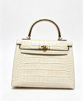 25cm Original Handcrafted Bag With Cowhide And Lizard Pattern