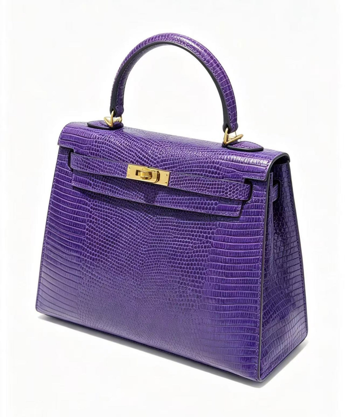 25cm Original Handcrafted Bag With Cowhide And Lizard Pattern