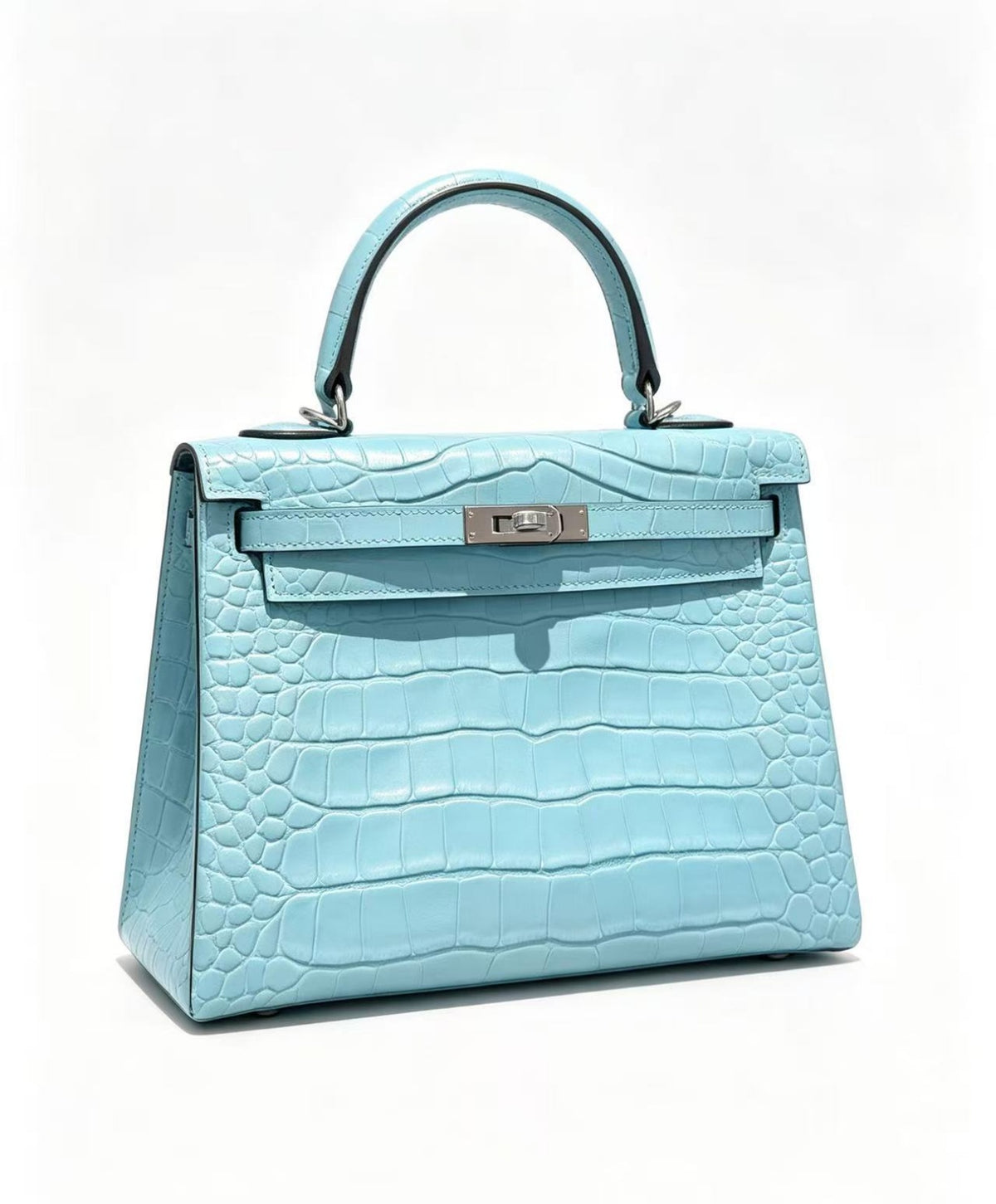 25cm Original Handcrafted Bag With Cowhide And Lizard Pattern