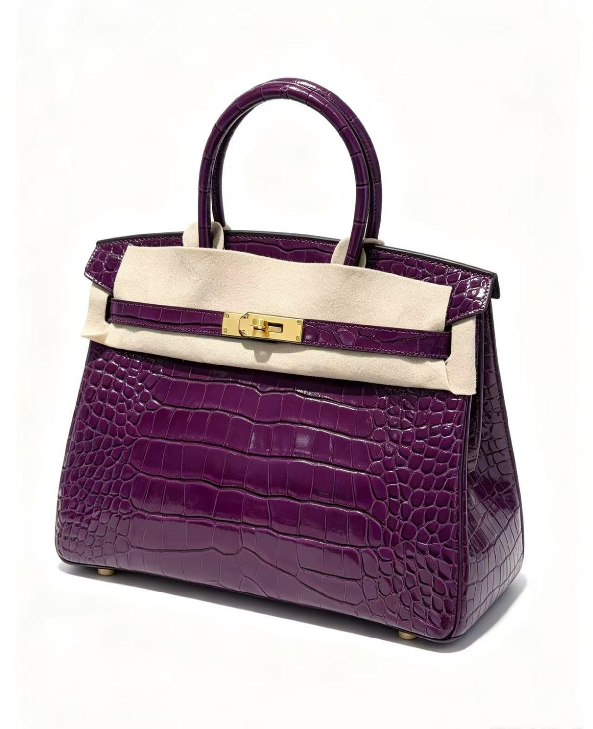 30cm Original Handmade Bag With Cowhide