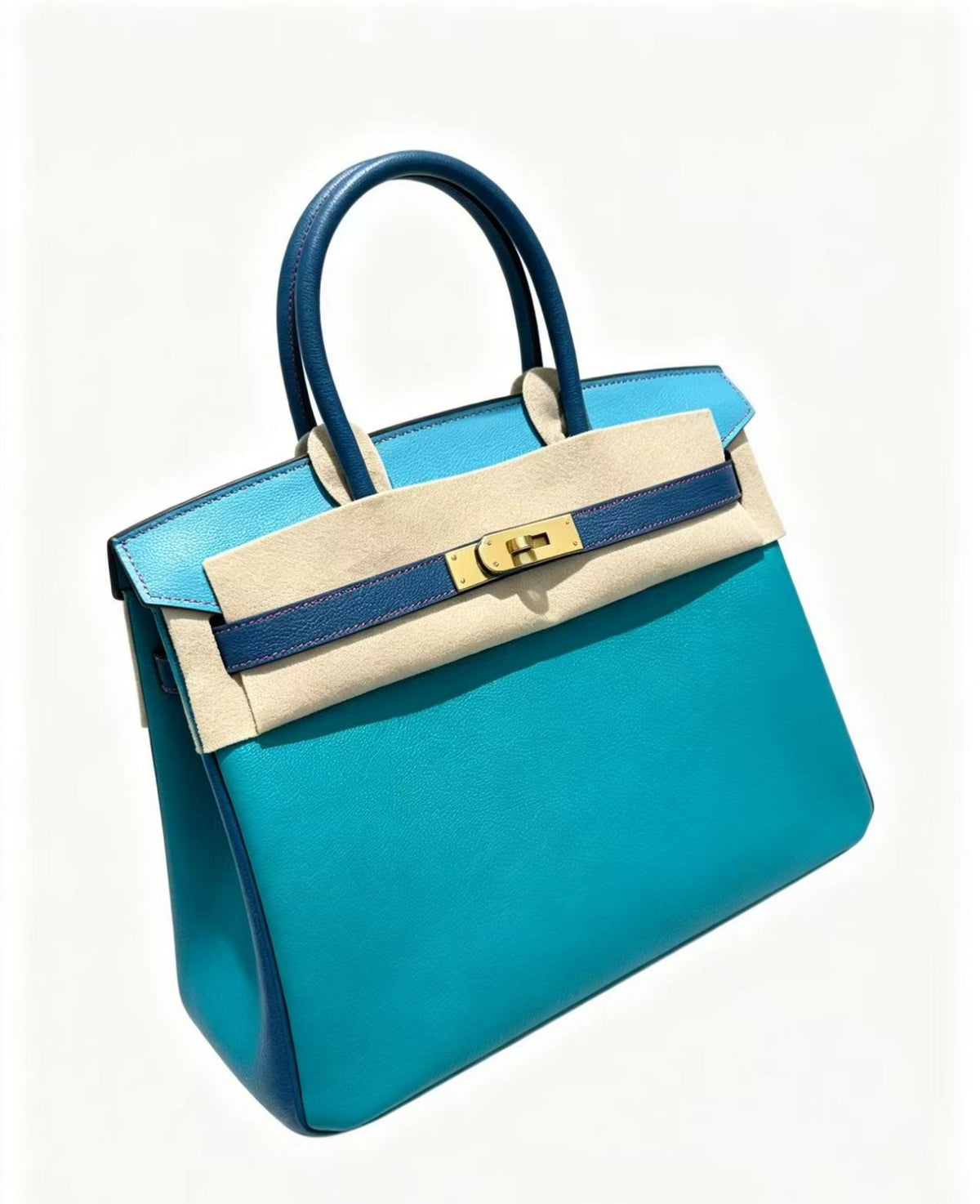 30cm Original Handmade Bag With Cowhide