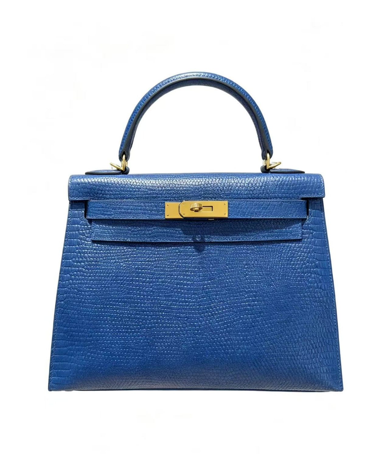 28cm Original Handcrafted Bag With Cowhide And Lizard Pattern