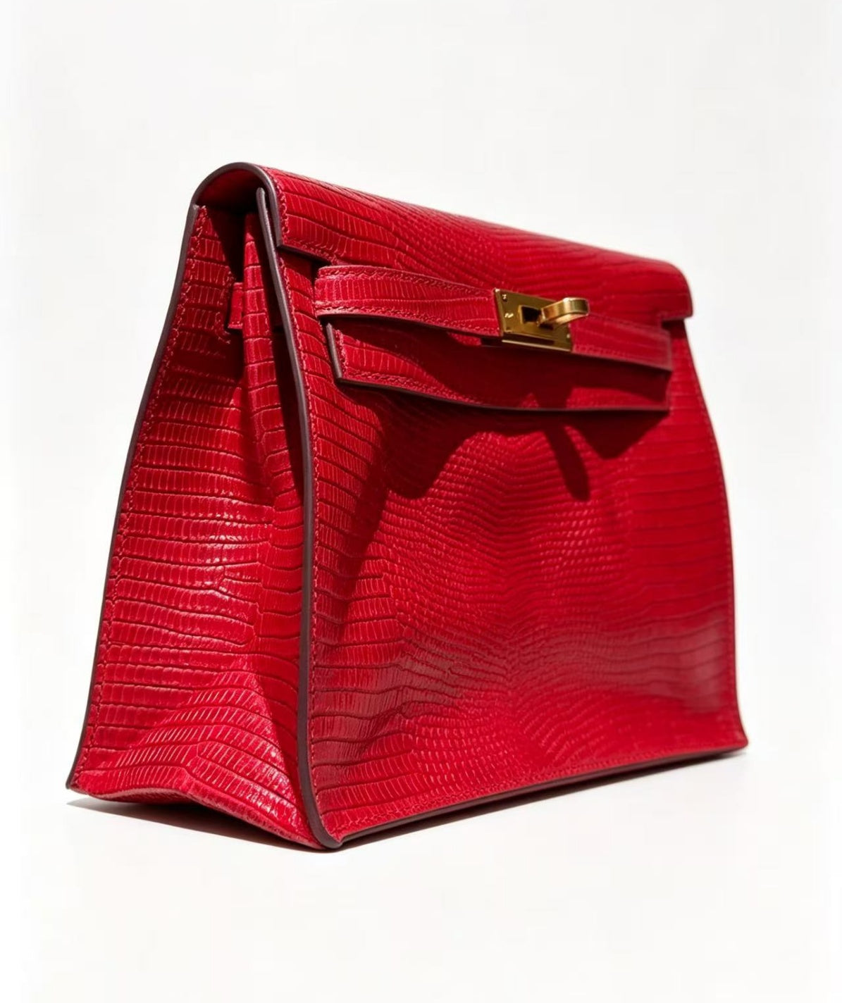 22cm Original Handcrafted Bag With Cowhide And Lizard Pattern