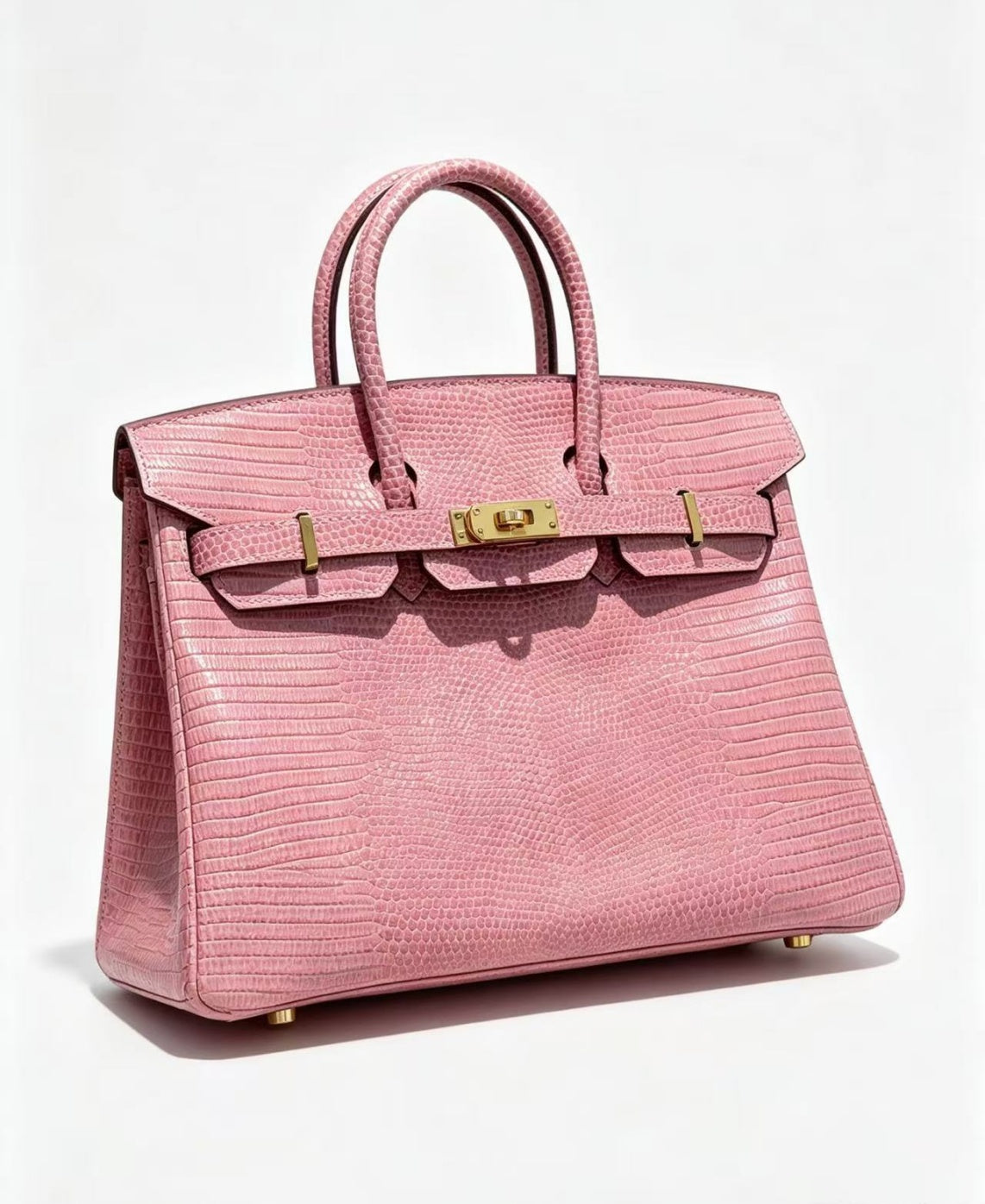 25cm Original Handmade Bag With Cowhide And Lizard Pattern