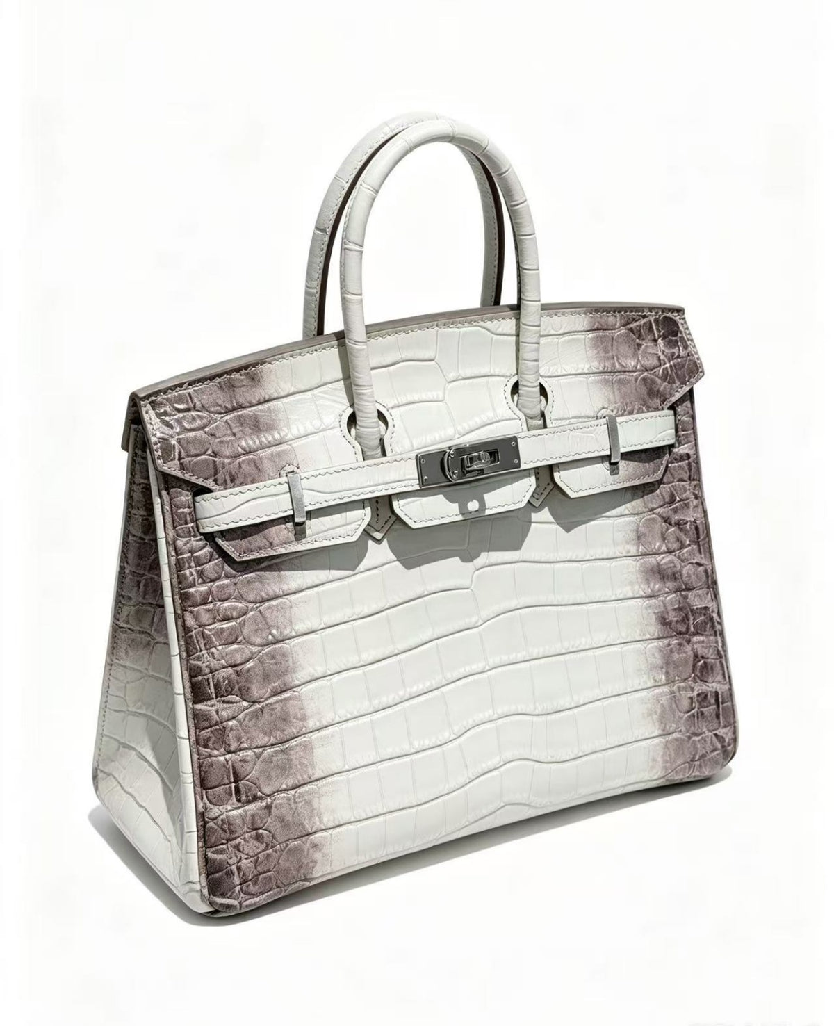 25cm Original Handmade Bag With Cowhide And Crocodile Pattern