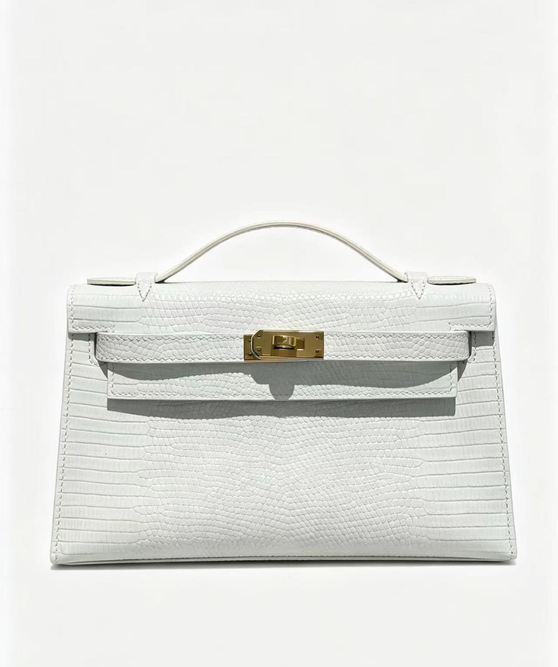 22cm Original Handmade Bag With Cowhide And Lizard Pattern