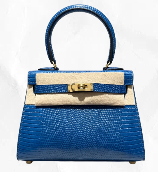 20cm Original Handcrafted Bag With Cowhide And Lizard Pattern