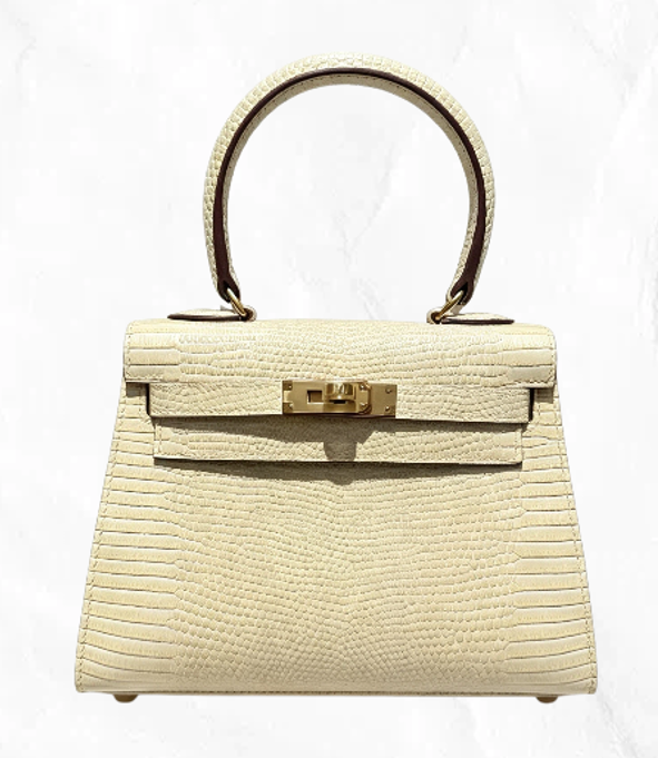 20cm Original Handcrafted Bag With Cowhide And Lizard Pattern