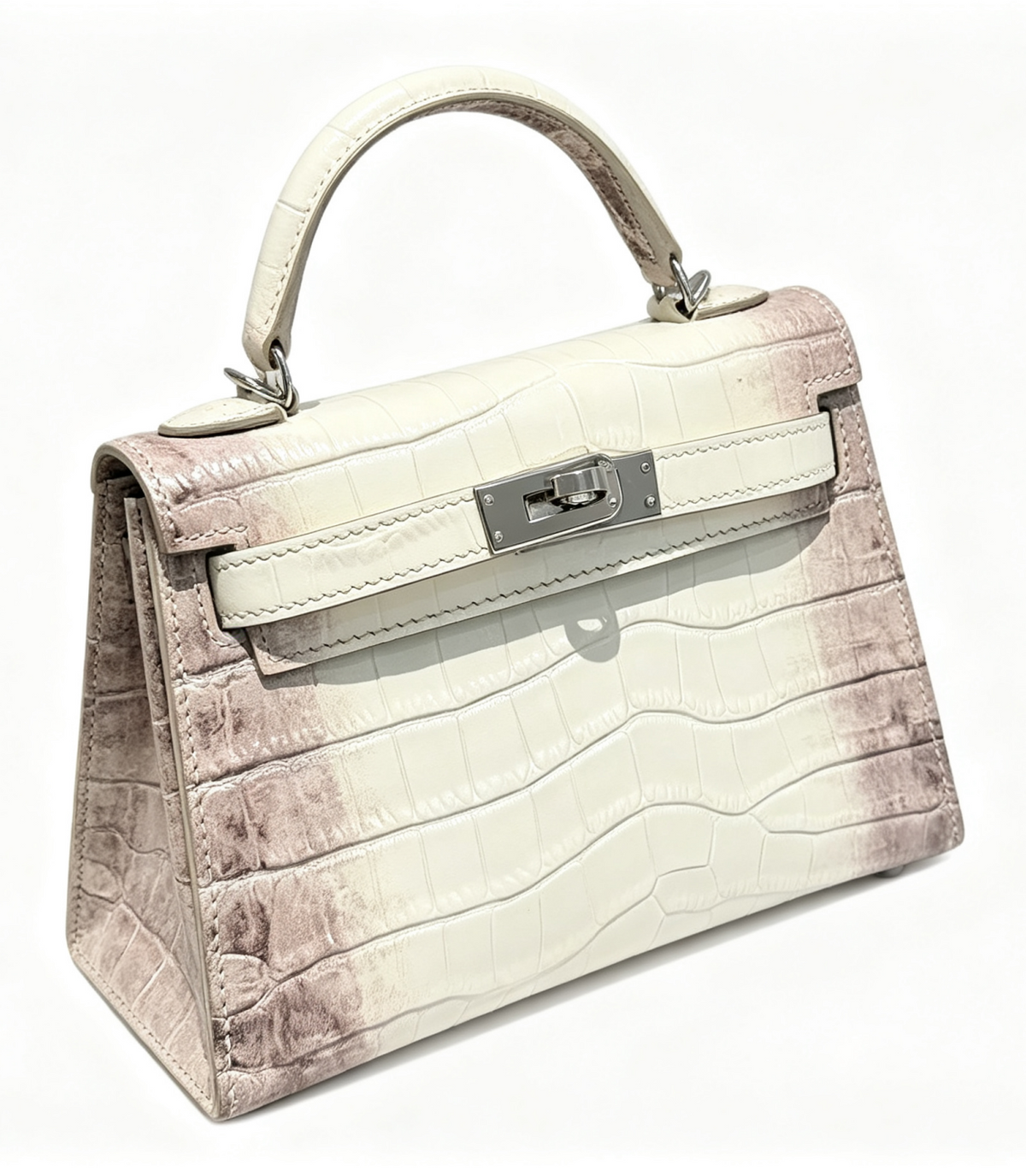 19cm Original Handmade Bag With Cowhide And Crocodile Pattern or Lizard Pattern