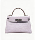 19cm Original Handmade Bag With Cowhide And Crocodile Pattern or Lizard Pattern