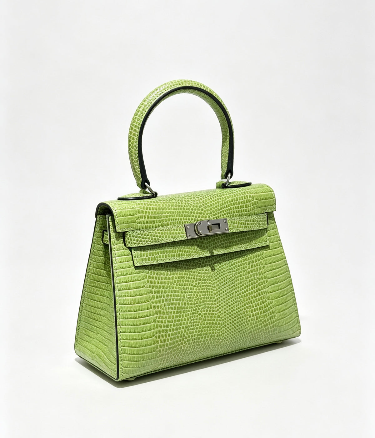 20cm Original Handcrafted Bag With Cowhide And Lizard Pattern