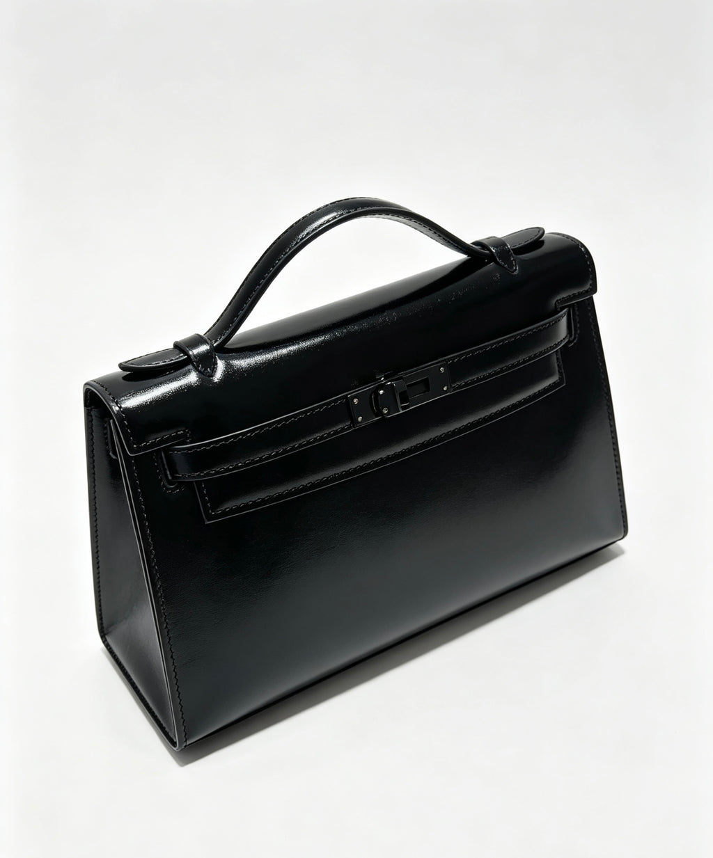 22cm box leather multi color handbag