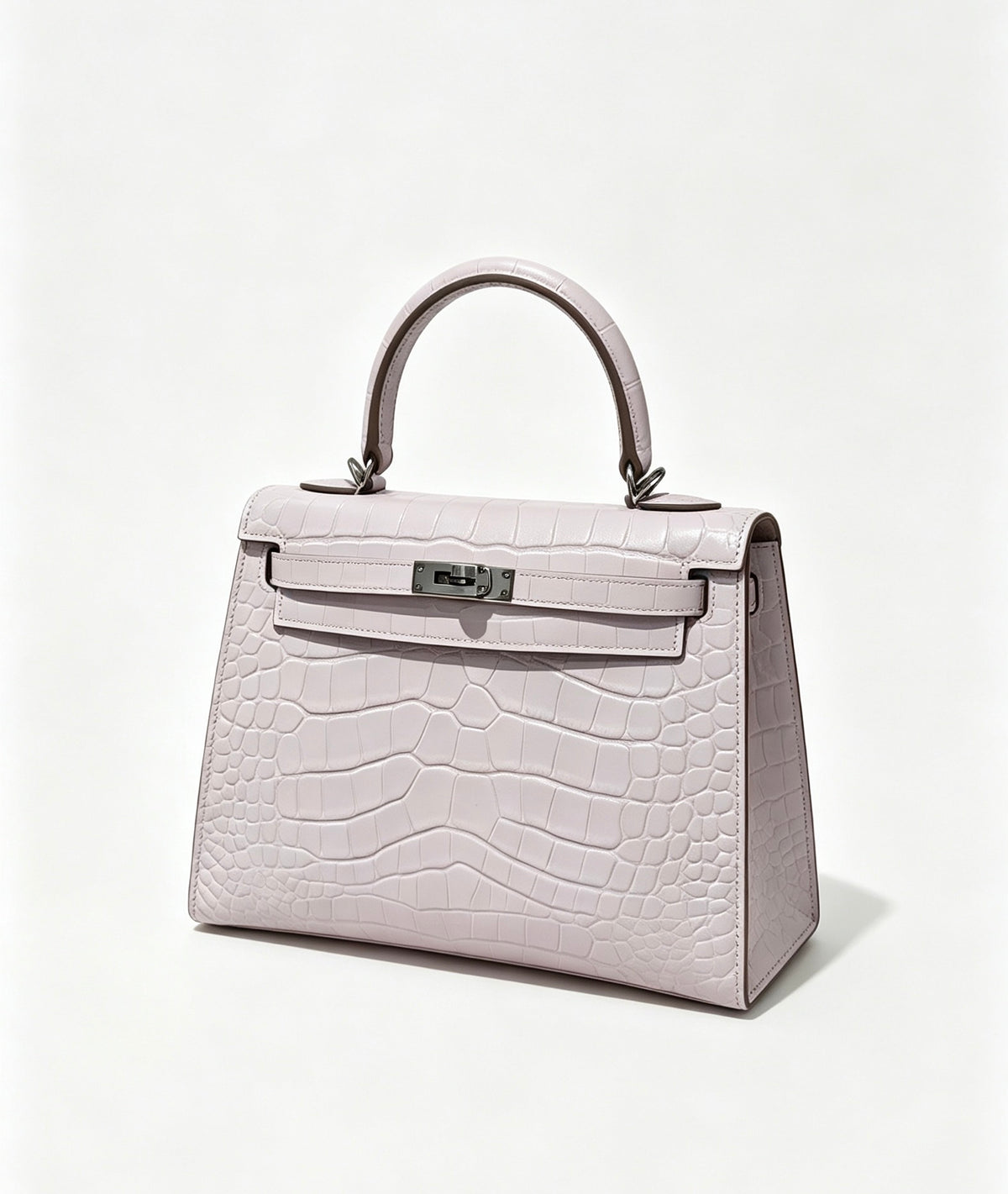 25cm Original Handcrafted Bag With Cowhide And Lizard Pattern