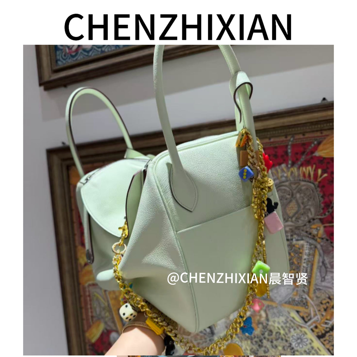 Tote bag and shoulder bag,34 cm, available in four colors, Evercolor leather