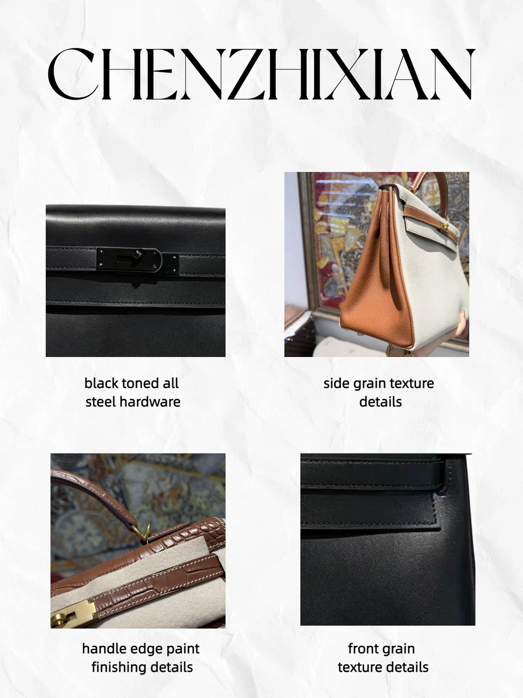 32cm Original Handmade Bag With BOX leather