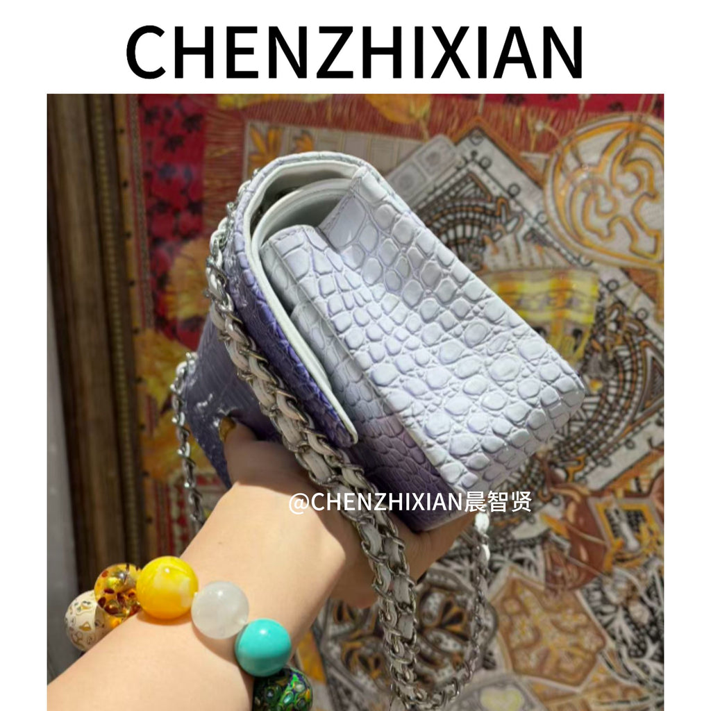 26cm Ombré Purple Chain Shoulder/Crossbody Bag