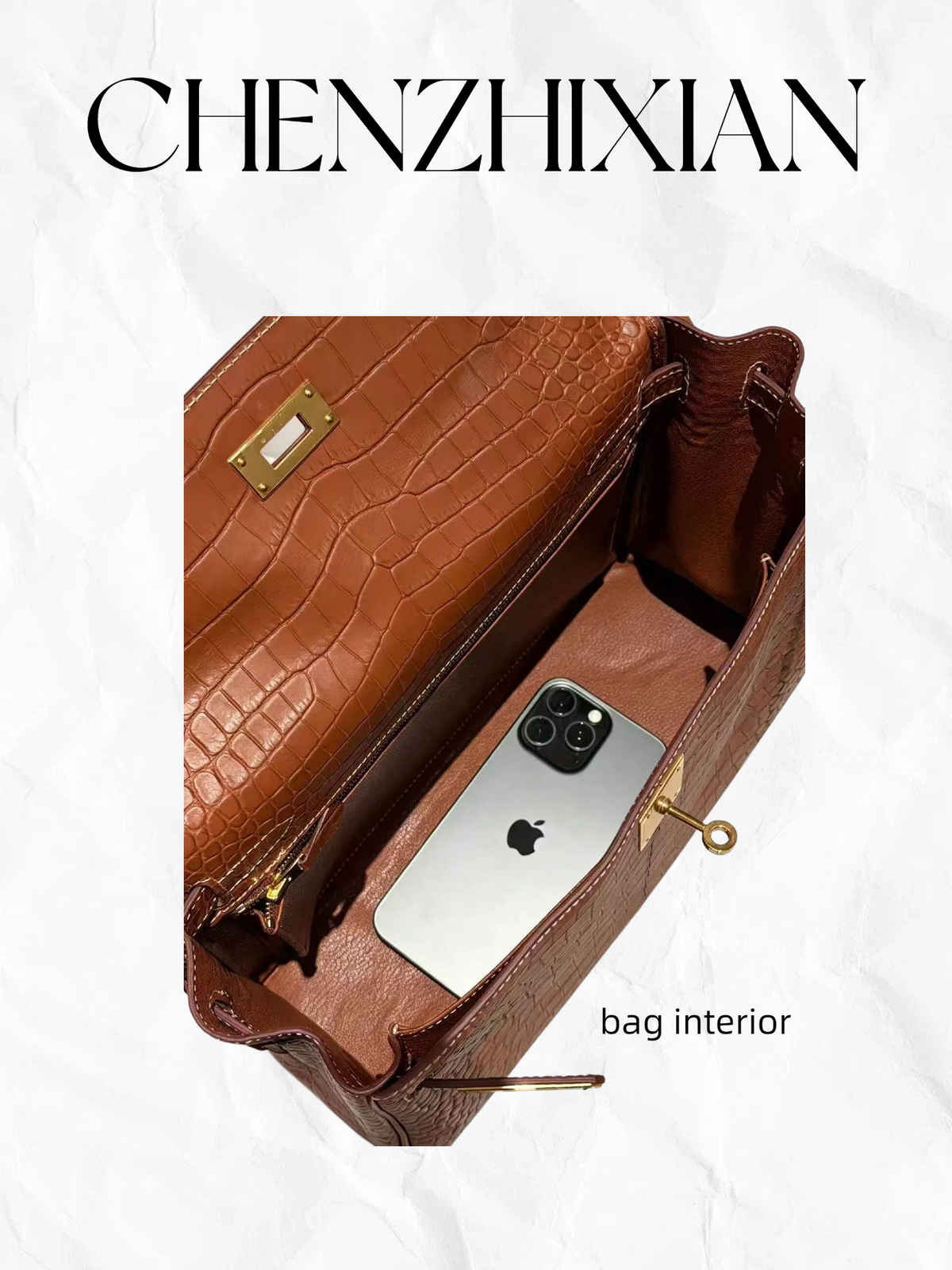 32cm Original Handmade Bag With BOX leather
