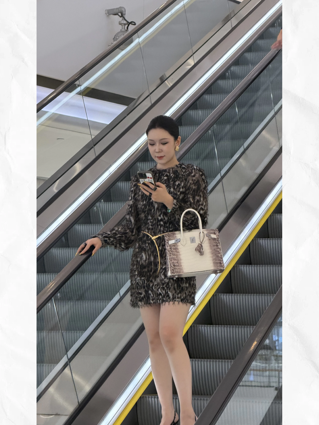 30cm Original Handmade Bag With Cowhide