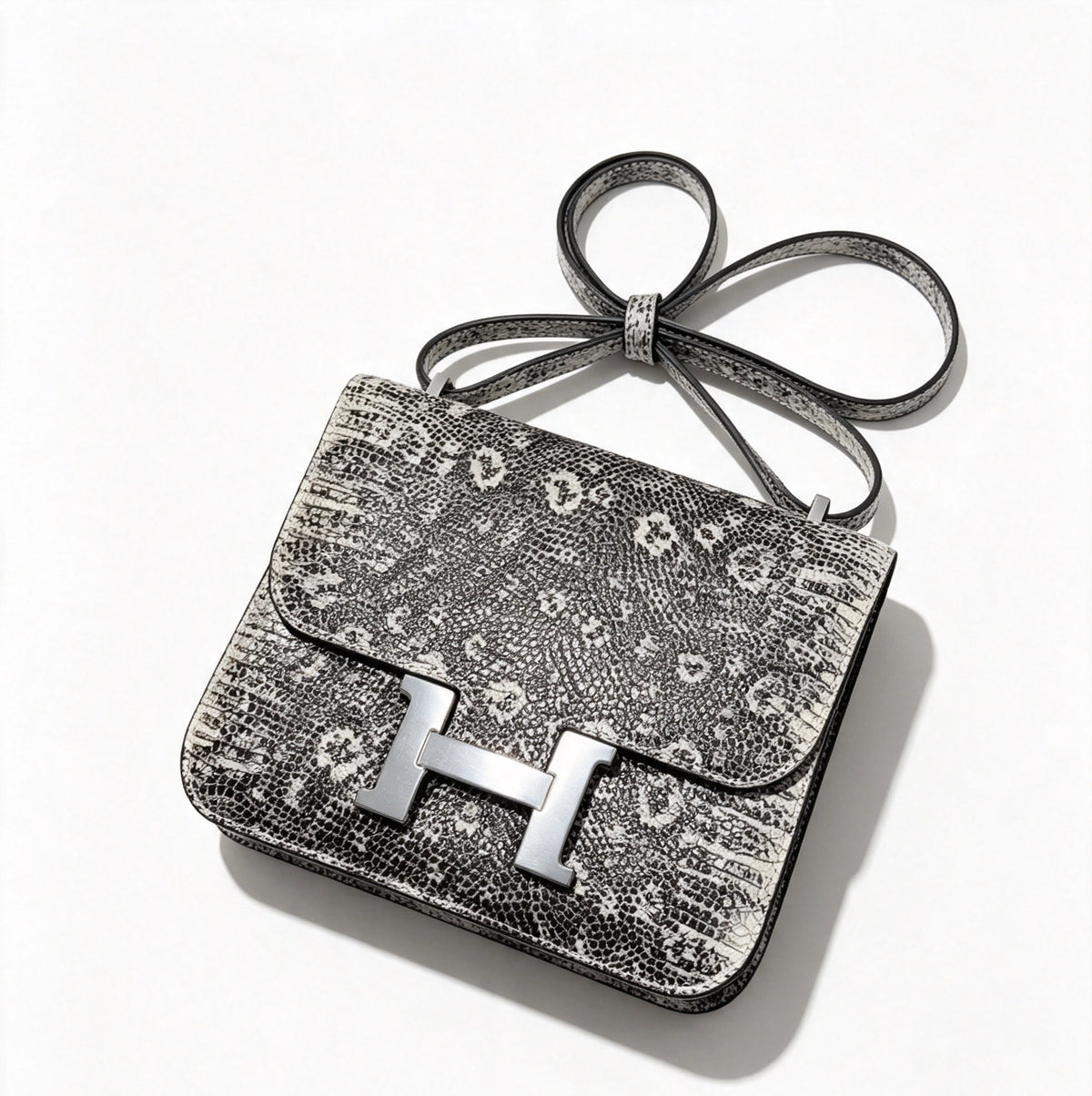 19cm multi-color crocodile-embossed flight attendant bag, can be worn crossbody or on one shoulder