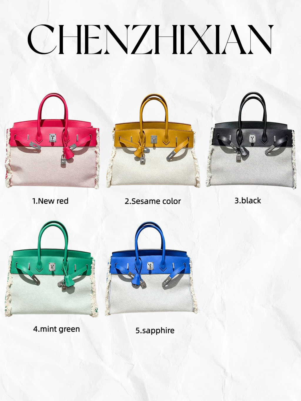 35cm Swift Canvas Tassel Tote Bag in Five Colors
