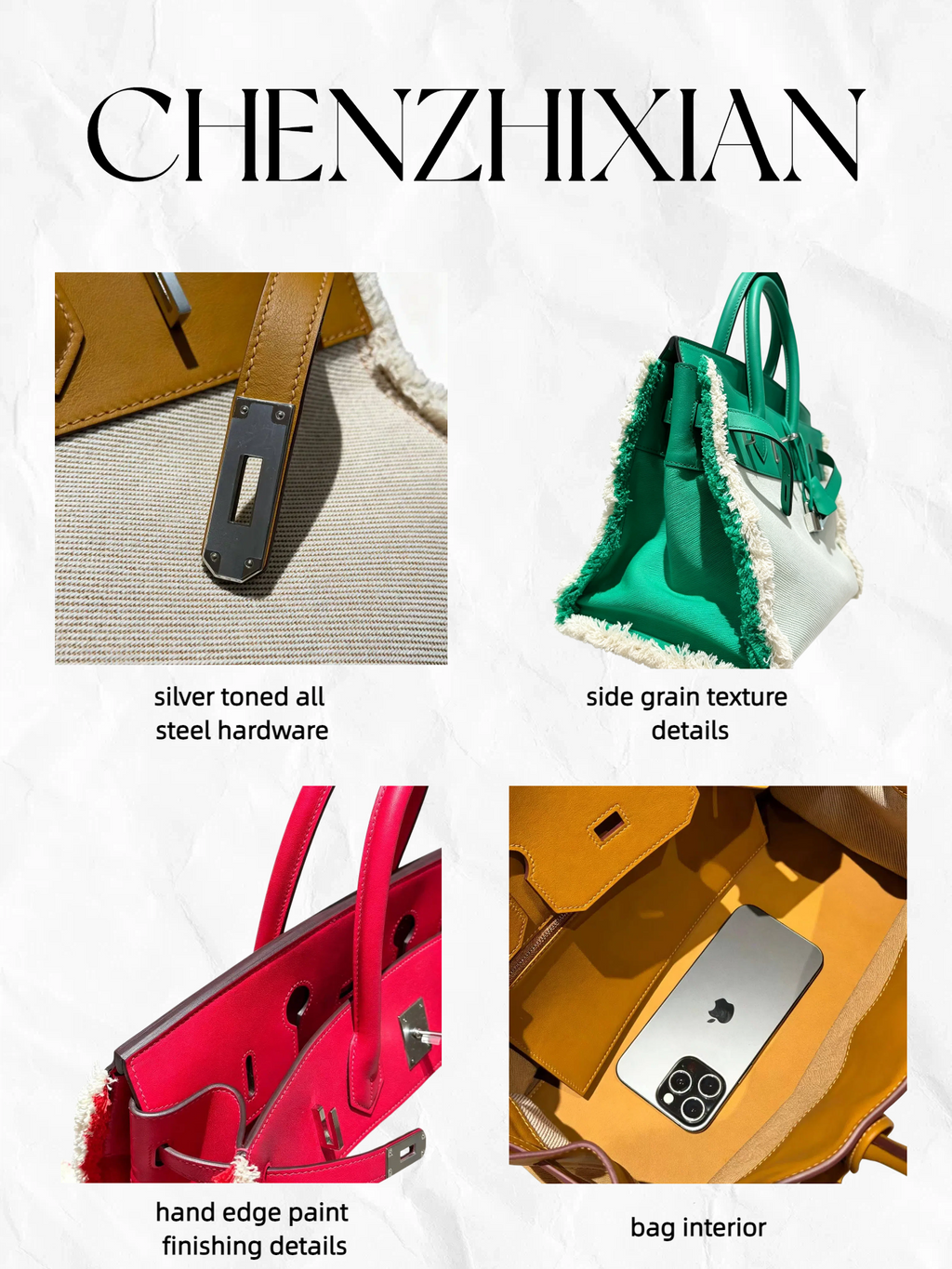 35cm Swift Canvas Tassel Tote Bag in Five Colors