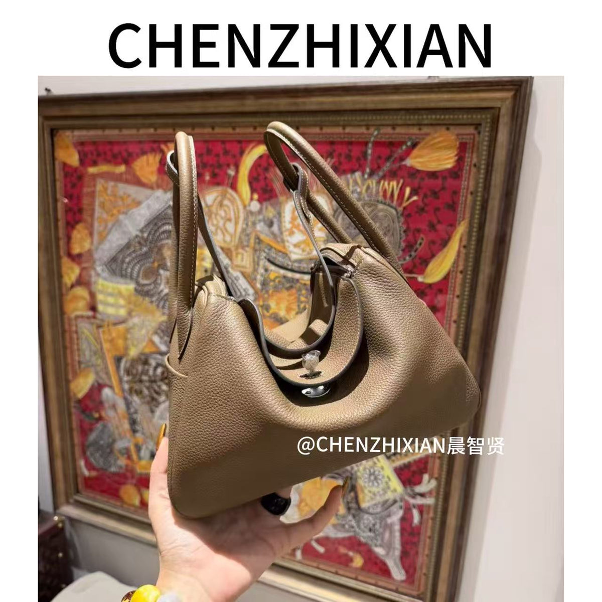 Tote bag and shoulder bag, 26 cm, available in four colors, Evercolor leather