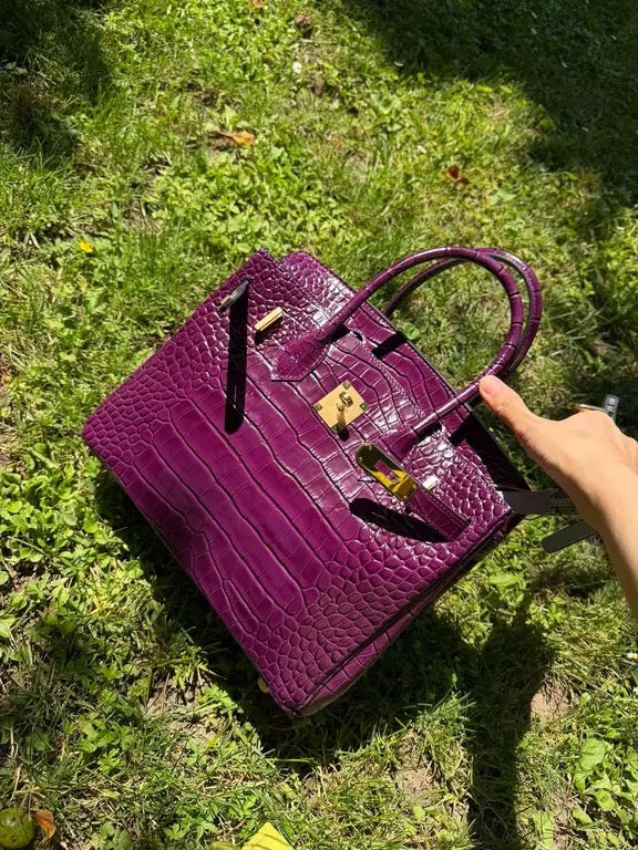 30cm Original Handmade Bag With Cowhide
