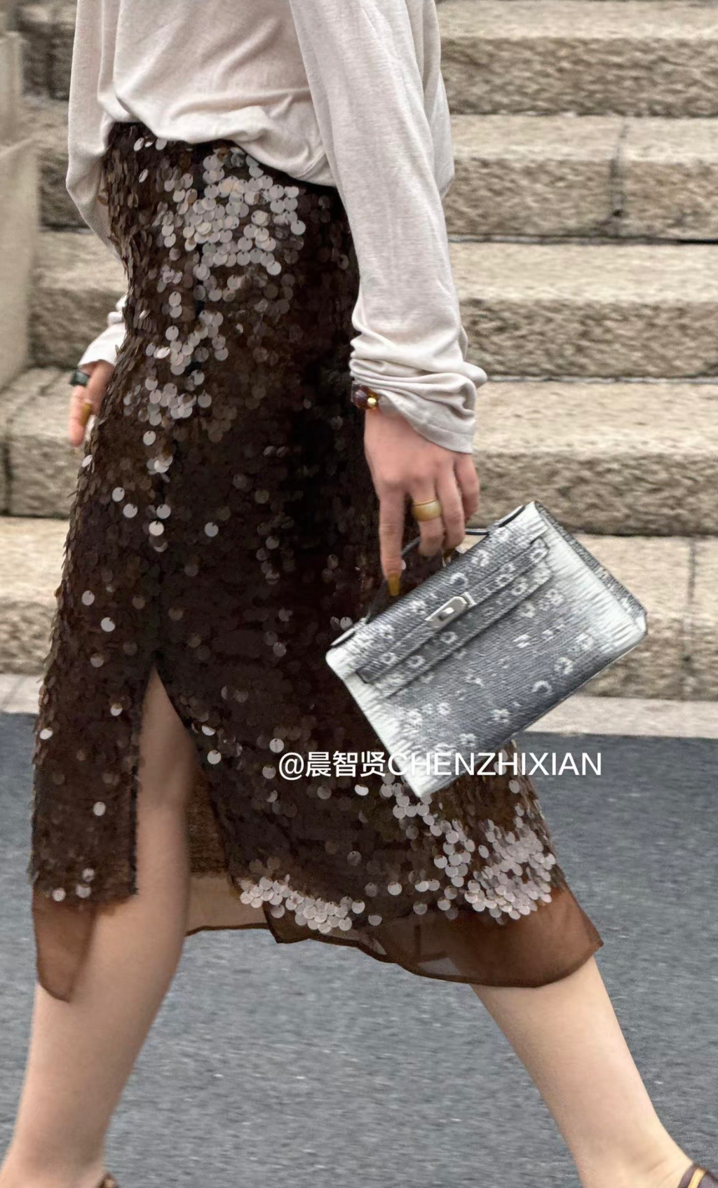 22cm Original Handmade Bag With Cowhide And Lizard Pattern